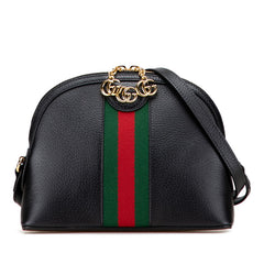 グッチ オフィディア 斜め掛け ショルダーバッグ 719881 ブラック レザー レディース GUCCI 【中古】