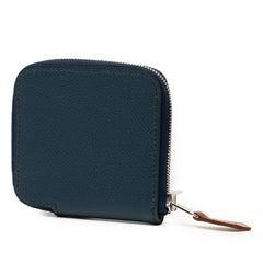エルメス アザップ シルクイン コンパクト コインケース ネイビー シルバー金具 エバーカラー レディース HERMES 【中古】