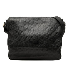 グッチ グッチシマ 斜め掛け ショルダーバッグ 223665 ブラック レザー レディース GUCCI 中古