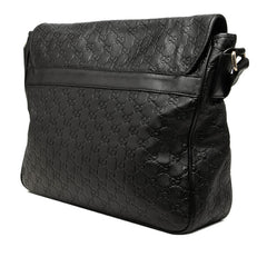 グッチ グッチシマ 斜め掛け ショルダーバッグ 223665 ブラック レザー レディース GUCCI 中古