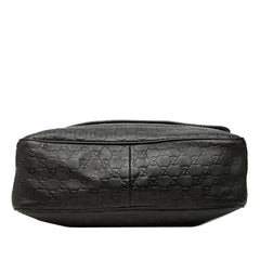 グッチ グッチシマ 斜め掛け ショルダーバッグ 223665 ブラック レザー レディース GUCCI 中古