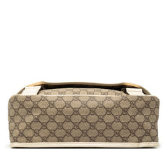 グッチ GGスプリーム 斜め掛け ショルダーバッグ 201732 ベージュ ホワイト PVC レザー レディース GUCCI 【中古】