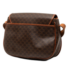 セリーヌ マカダム 斜め掛け ショルダーバッグ JMB12 ブラウン PVC レザー レディース CELINE 【中古】