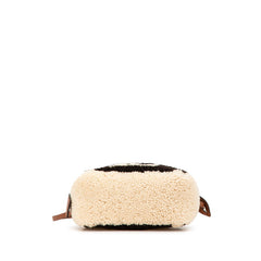 ルイ ヴィトン モノグラム テディ ビーチ ポーチ ワンショルダーバッグ M68599 ベージュ ブラウン ボア レザー レディース LOUIS VUITTON 【中古】