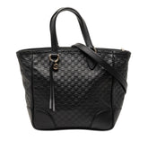 グッチ マイクログッチシマ ハンドバッグ ショルダーバッグ 2WAY 449241 ブラック レザー レディース GUCCI 【中古】