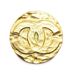 シャネル ヴィンテージ ココマーク ラウンド ブローチ ゴールド メッキ レディース CHANEL 【中古】