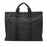 エルメス エールラインMM トートバッグ ハンドバッグ グレー キャンバス レディース HERMES 【中古】