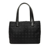 シャネル ニュートラベルラインPM トートバッグ ショルダーバッグ A20457 ブラック ナイロン レザー レディース CHANEL 中古