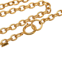 シャネル ココマーク ライオン 王冠 クラウン ネックレス ゴールド メッキ レディース CHANEL 【中古】
