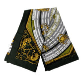 エルメス カレ90 DIES ET HORE 占星術 スカーフ グリーン ホワイト マルチカラー シルク レディース HERMES 【中古】