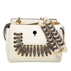 フェンディ ドットコム クリック チェーン ショルダーバッグ 8BN299 ホワイト レザー レディース FENDI 中古