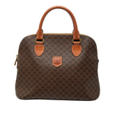 セリーヌ マカダム ハンドバッグ ブラウン PVC レザー レディース CELINE 【中古】