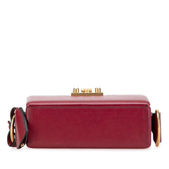 ディオール アディクト スモールボックス ショルダーバッグ レッド レザー レディース Dior 【中古】