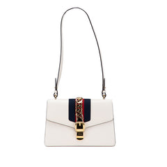 グッチ シルヴィ ワンショルダーバッグ 421882 ホワイト マルチカラー レザー レディース GUCCI 【中古】