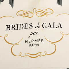 エルメス カレ90 BRIDES de GALA 式典用馬勒 スカーフ 大判 ブルー マルチカラー シルク レディース HERMES 【中古】