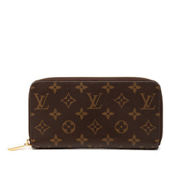 ルイ ヴィトン モノグラム ジッピー ウォレット ラウンドファスナー 長財布 M60017 ブラウン PVC レザー レディース LOUIS VUITTON 【中古】