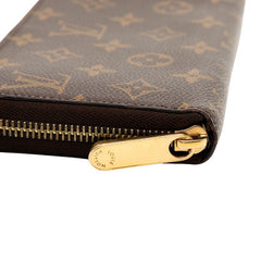 ルイ ヴィトン モノグラム ジッピー ウォレット ラウンドファスナー 長財布 M60017 ブラウン PVC レザー レディース LOUIS VUITTON 【中古】