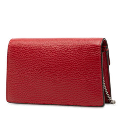 グッチ ディオニュソス チェーン 斜め掛け ショルダーバッグ 476432 レッド レザー レディース GUCCI 【中古】