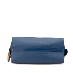 プラダ エスプラナード ハンドバッグ ショルダーバッグ 2WAY 1BA046 ブルー レザー レディース PRADA 【中古】