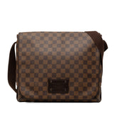 ルイ ヴィトン ダミエ ブルックリンMM 斜め掛け ショルダーバッグ N51211 ブラウン PVC レザー レディース LOUIS VUITTON 【中古】