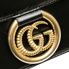 グッチ GGマーモント ショルダーバッグ 589471 ブラック レザー レディース GUCCI 【中古】