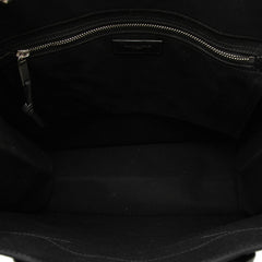 サンローラン RIVE GAUCHE リヴ ゴーシュ ラージ トートバッグ ハンドバッグ ブラック キャンバス レザー レディース SAINT LAURENT 【中古】