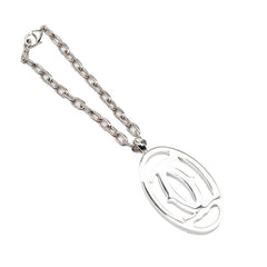 カルティエ 2C ロゴ チャーム キーホルダー シルバー メタル レディース CARTIER 中古