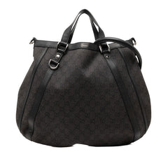 グッチ GGキャンバス アビー トートバッグ ショルダーバッグ 2WAY Dリング 268641 ブラック レザー キャンバス レディース GUCCI 【中古】