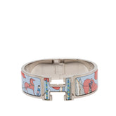 エルメス クリッククラックH PM ブレスレット シルバー ブルー マルチカラー メタル レディース HERMES 【中古】