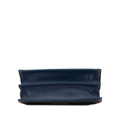 ミュウミュウ マテラッセ ショルダーバッグ ハンドバッグ 2WAY 5BA094 ネイビー レザー レディース MIUMIU 【中古】