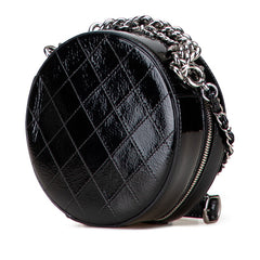 シャネル ココマーク チェーン ショルダーバッグ ハンドバッグ 2WAY ブラック エナメル レディース CHANEL 【中古】