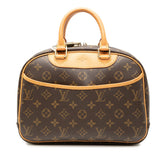 ルイ ヴィトン モノグラム トゥルーヴィル ハンドバッグ M42228 ブラウン PVC レザー レディース LOUIS VUITTON 中古