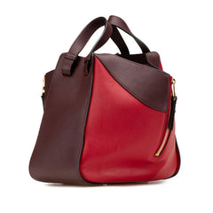 ロエベ ハンモック ハンドバッグ ショルダーバッグ 2WAY ワインレッド ボルドー レザー レディース LOEWE 【中古】