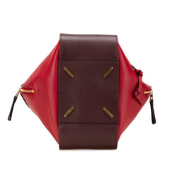 ロエベ ハンモック ハンドバッグ ショルダーバッグ 2WAY ワインレッド ボルドー レザー レディース LOEWE 【中古】