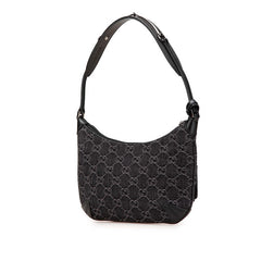 グッチ GGデニム ホースビットスリム スモールショルダーバッグ 774719 ブラック デニム レザー レディース GUCCI 【中古】