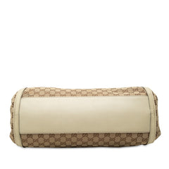 グッチ GGキャンバス ワンショルダーバッグ ハンドバッグ 282297 ベージュ アイボリー キャンバス レザー レディース GUCCI 中古