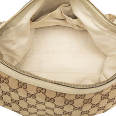 グッチ GGキャンバス ワンショルダーバッグ ハンドバッグ 282297 ベージュ アイボリー キャンバス レザー レディース GUCCI 中古