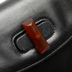 グッチ ハンドバッグ 000 46 0103 ブラック ブラウン レザー プラスチック レディース GUCCI 【中古】