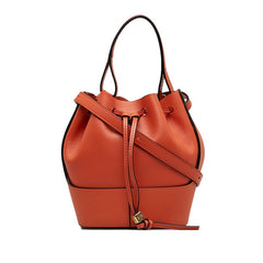 ロエベ バルーンバッグ ミニ ショルダーバッグ ハンドバッグ 2WAY オレンジ レザー レディース LOEWE 中古
