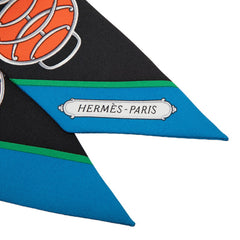 エルメス ツイリー Lift Profile リフト プロフィール スカーフ ブラック マルチカラー シルク レディース HERMES 中古