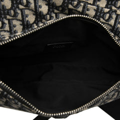 ディオール オブリーク サドル ジャガード ボディバッグ ベージュ ネイビー キャンバス レザー レディース Dior 中古
