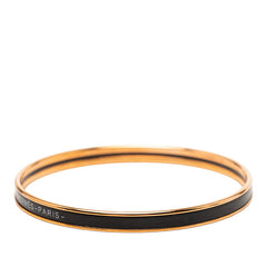 エルメス エマイユTPM バングル ゴールド ブラック メッキ エナメル レディース HERMES 【中古】