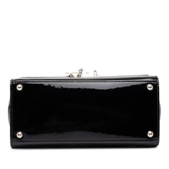 ドルチェアンドガッバーナ ショルダーバッグ ハンドバッグ 2WAY トップハンドル ブラック パテントレザー レディース DOLCE&GABBANA 中古