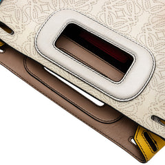 ロエベ アナグラム ハンドバッグ ショルダーバッグ 2WAY ホワイト マルチカラー PVC レザー レディース LOEWE 【中古】