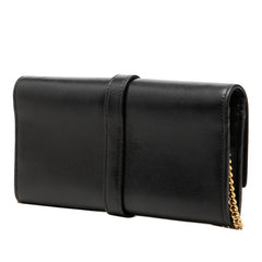 グッチ ジャッキー1961 斜め掛け チェーンウォレット ショルダーバッグ 652681 ブラック レザー レディース GUCCI 中古