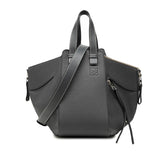 ロエベ ハンモック スモール ハンドバッグ ショルダーバッグ 2WAY グレー レザー レディース LOEWE 【中古】