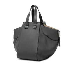 ロエベ ハンモック スモール ハンドバッグ ショルダーバッグ 2WAY グレー レザー レディース LOEWE 【中古】