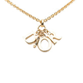 ディオール ロゴ ネックレス ゴールド メッキ レディース Dior 【中古】