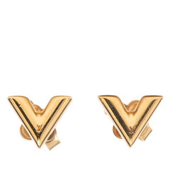 ルイ ヴィトン エッセンシャルV スタッド ピアス M68153 ゴールド メッキ レディース LOUIS VUITTON 【中古】
