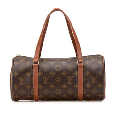 ルイ ヴィトン モノグラム パピヨン30 ハンドバッグ M51385 ブラウン PVC レザー レディース LOUIS VUITTON 【中古】